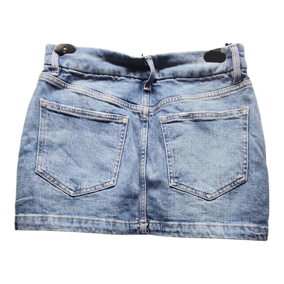Forever 21 Denim Mini Skirt Womens Size Small Blue Jean Casual Y2K Style Skirt - Picture 2 of 11